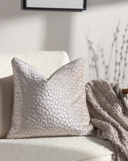 Lanzo Cut Velvet Piped Cushion