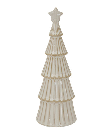 Large Alora Ceramic Snowy Layered Tree With Star