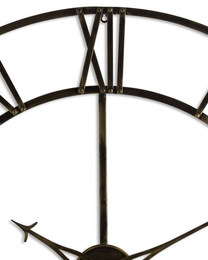 Large Antique Brass Large Skeleton Clock