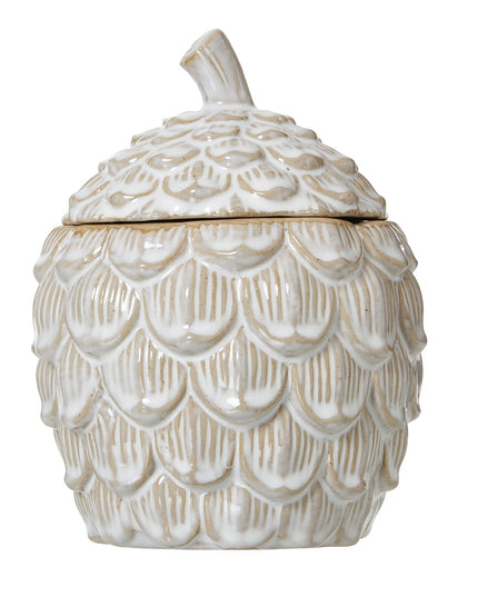 Large Ceramic Pine Cone Trinket Dish With Lid