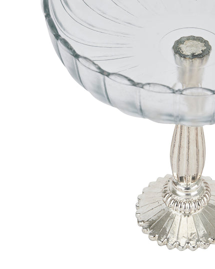 Large Fluted Glass Display Bowl