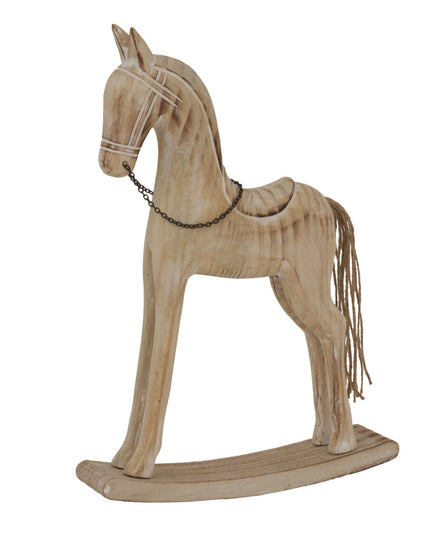 Large Natural Rustic Rocking Horse