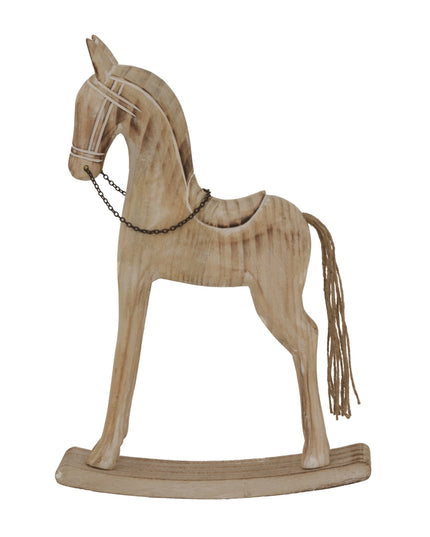 Large Natural Rustic Rocking Horse