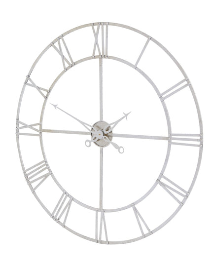 Large Silver Foil Skeleton Wall Clock