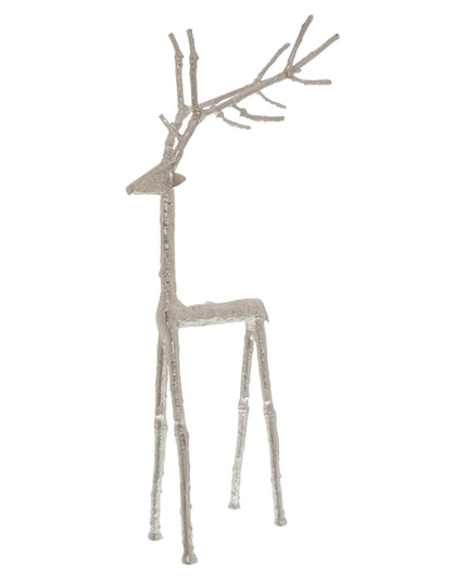 Large Silver Standing Stag  Ornament