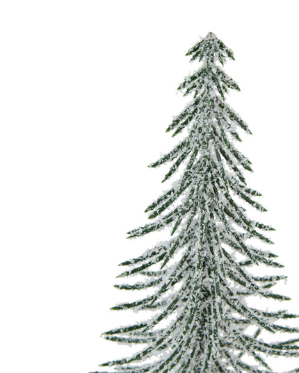 Large Snowy Spindle Tree In Wood Log
