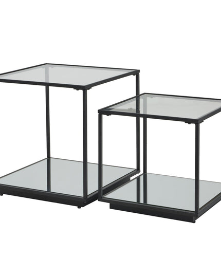 Lennox Black Framed Set Of 2 Side Tables