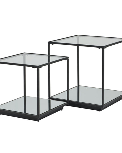 Lennox Black Framed Set Of 2 Side Tables