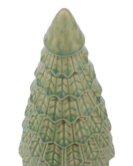 Light Green Ceramic Fir Tree With Base
