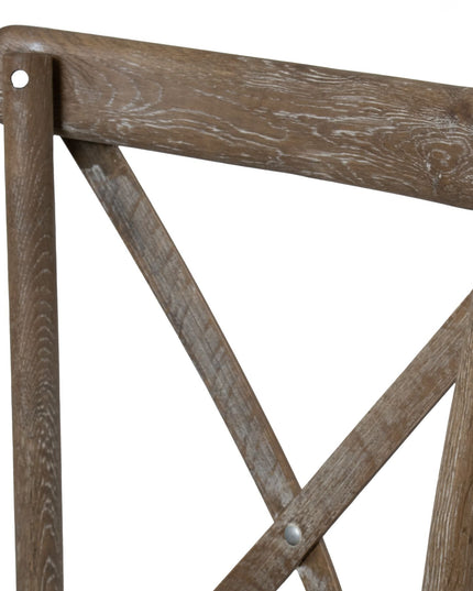 Light Oak Cross Back Dining Chair