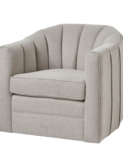 Lily Swivel Chair In Oatmeal Twill