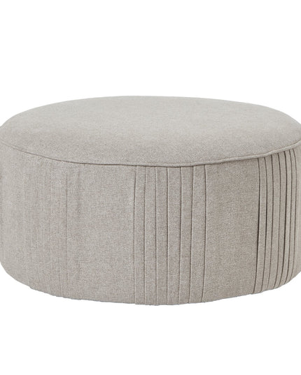 Lily Swivel Ottoman In Oatmeal Twill