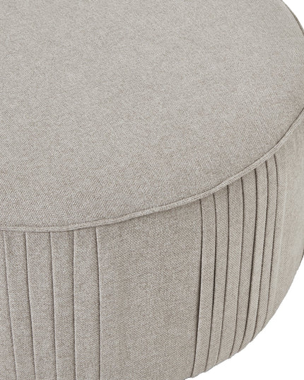 Lily Swivel Ottoman In Oatmeal Twill