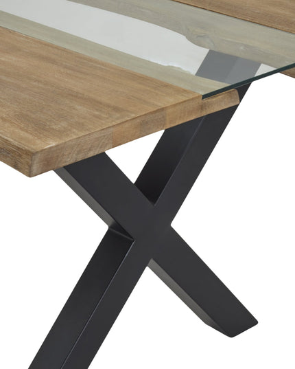 Live Edge Collection Light Acacia River Dining Table