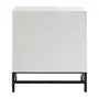 Lombok White 2 Drawer Bedside Table