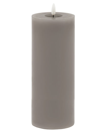 Luxe Collection Melt Effect 3.5x9 Grey LED Wax Candle