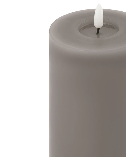 Luxe Collection Melt Effect 3.5x9 Grey LED Wax Candle