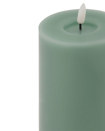 Luxe Collection Melt Effect 3.5x9 Sage LED Wax Candle