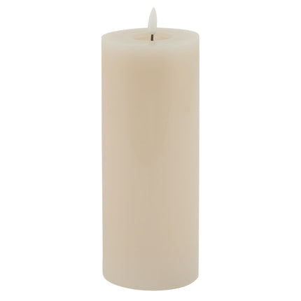 Luxe Collection Melt Effect 3.5x9 Taupe LED Wax Candle