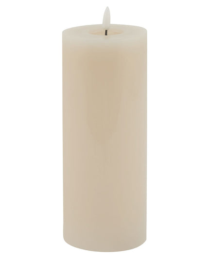 Luxe Collection Melt Effect 3.5x9 Taupe LED Wax Candle