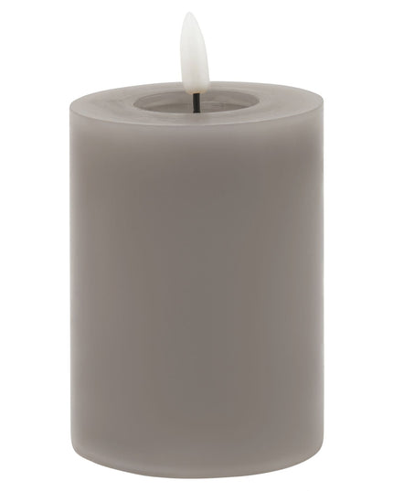 Luxe Collection Melt Effect 3x4 Grey LED Wax Candle
