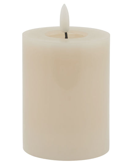 Luxe Collection Melt Effect 3x4 Taupe LED Wax Candle