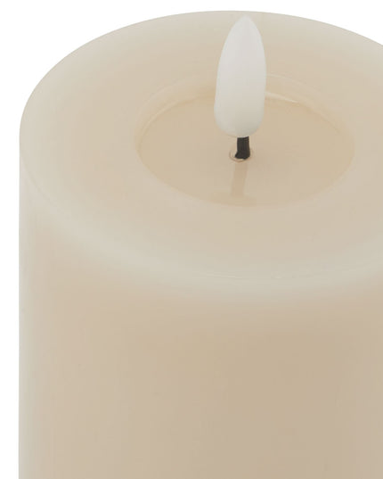 Luxe Collection Melt Effect 3x4 Taupe LED Wax Candle