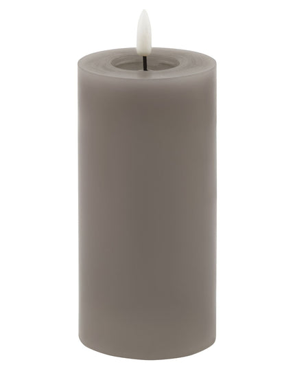 Luxe Collection Melt Effect 3x6 Grey LED Wax Candle