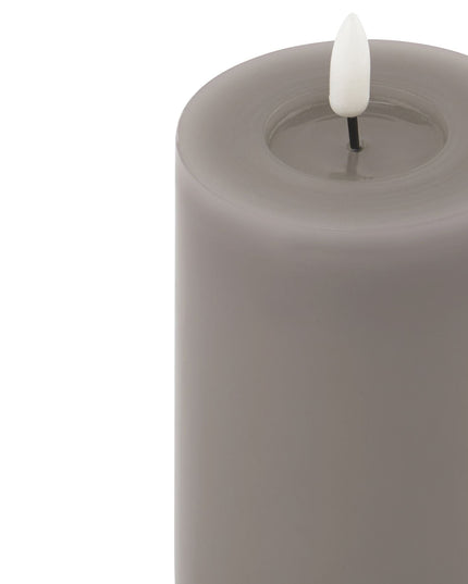Luxe Collection Melt Effect 3x6 Grey LED Wax Candle