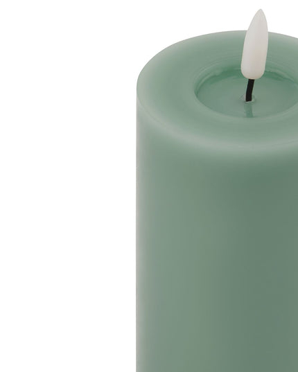Luxe Collection Melt Effect 3x6 Sage LED Wax Candle