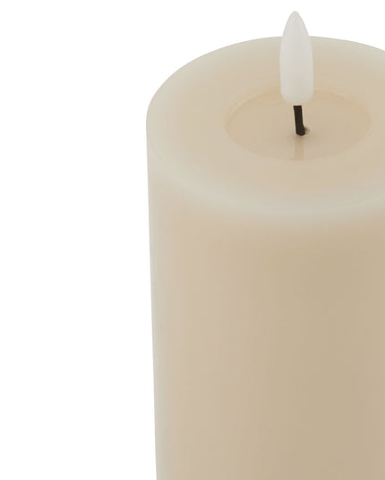 Luxe Collection Melt Effect 3x6 Taupe LED Wax Candle
