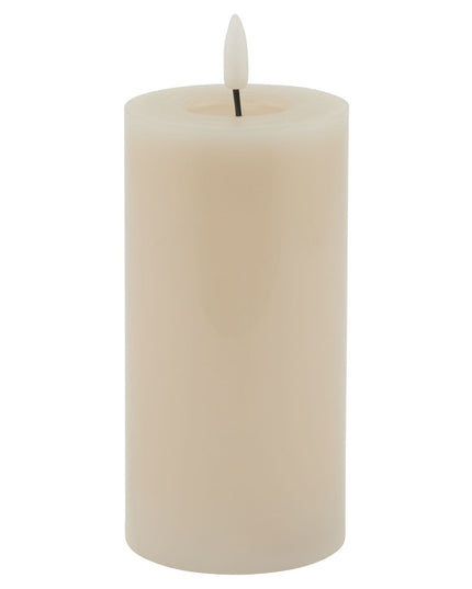 Luxe Collection Melt Effect 3x6 Taupe LED Wax Candle