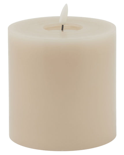 Luxe Collection Melt Effect 5x5 Taupe LED Wax Candle