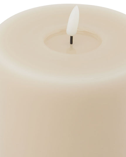 Luxe Collection Melt Effect 5x5 Taupe LED Wax Candle
