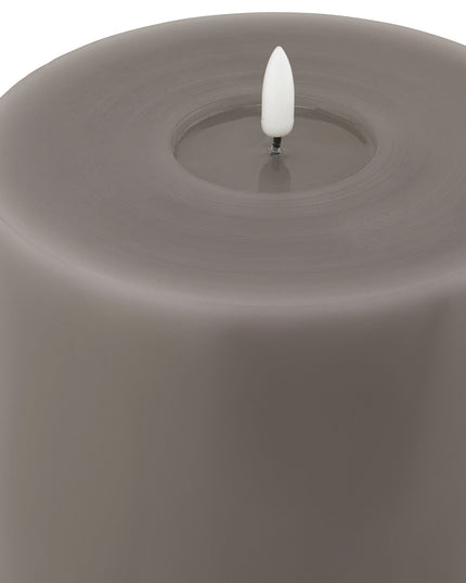 Luxe Collection Melt Effect 6x12 Grey LED Wax Candle