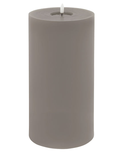 Luxe Collection Melt Effect 6x12 Grey LED Wax Candle