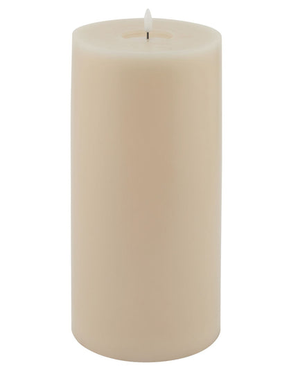 Luxe Collection Melt Effect 6x12 Taupe LED Wax Candle
