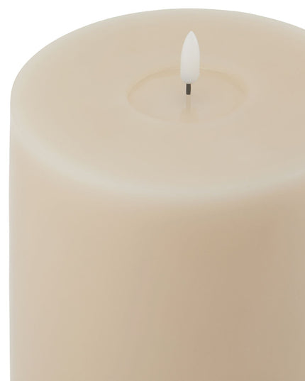 Luxe Collection Melt Effect 6x12 Taupe LED Wax Candle