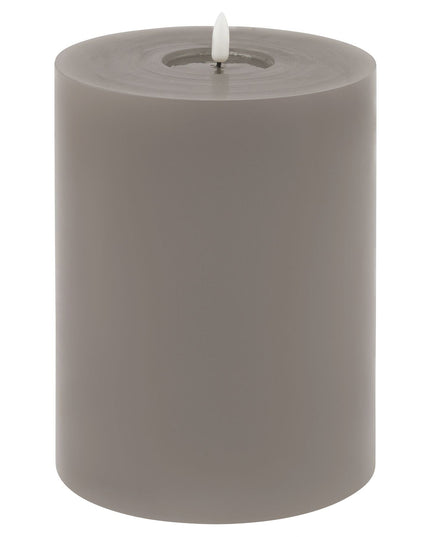 Luxe Collection Melt Effect 6x8 Grey LED Wax Candle