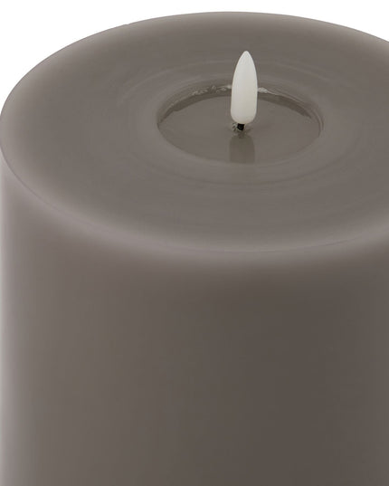 Luxe Collection Melt Effect 6x8 Grey LED Wax Candle