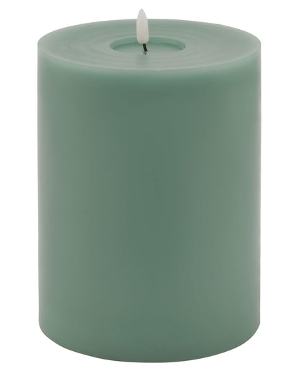 Luxe Collection Melt Effect 6x8 Sage LED Wax Candle