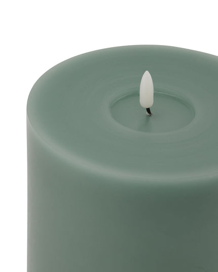 Luxe Collection Melt Effect 6x8 Sage LED Wax Candle