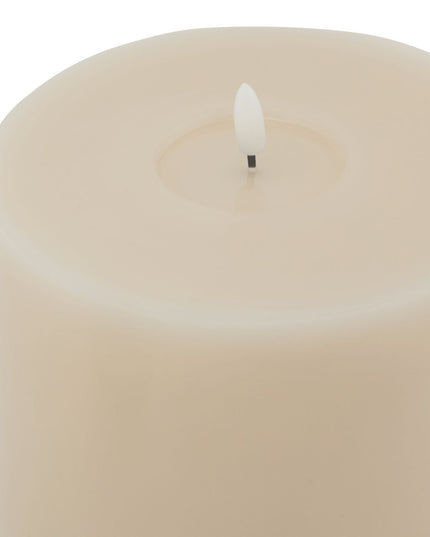 Luxe Collection Melt Effect 6x8 Taupe LED Wax Candle