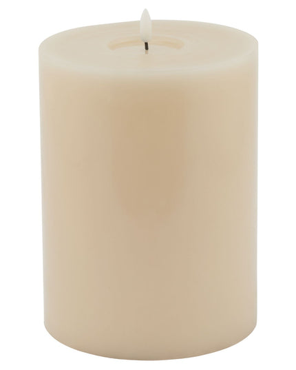 Luxe Collection Melt Effect 6x8 Taupe LED Wax Candle