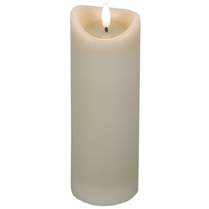Luxe Collection Natural Glow 2.75x8 Taupe Melted LED Candle