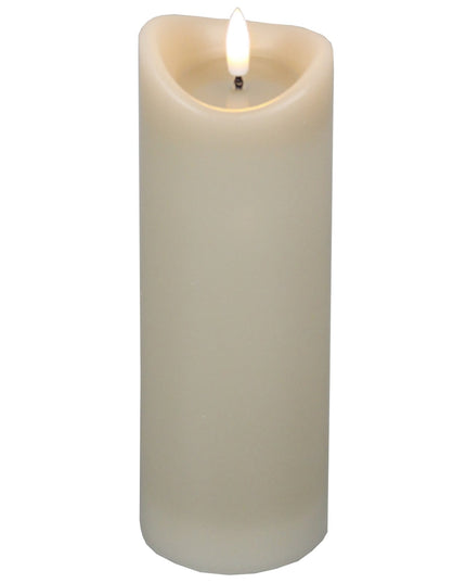 Luxe Collection Natural Glow 2.75x8 Taupe Melted LED Candle
