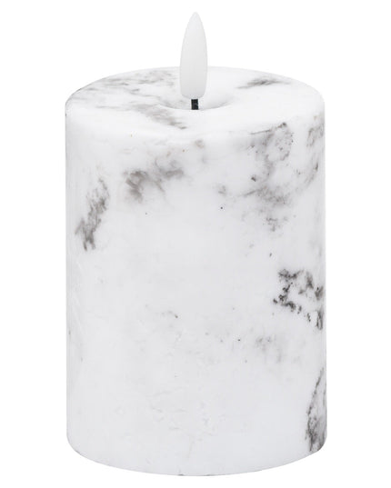 Luxe Collection Natural Glow 3x4 Marble Effect LED Candle