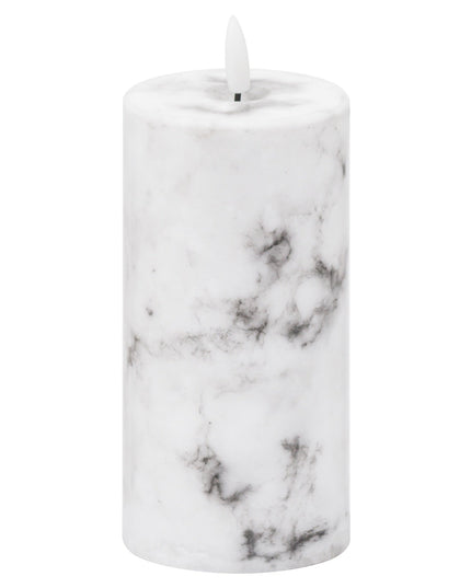 Luxe Collection Natural Glow 3x6 Marble Effect LED Candle