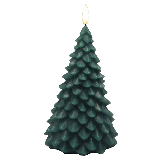 Luxe Collection Natural Glow Green Tree LED Wax Candle