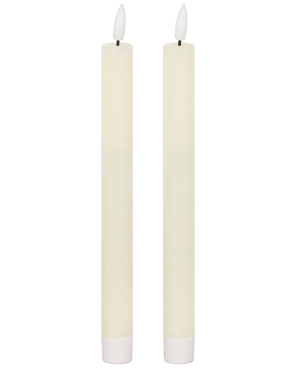 Luxe Collection Natural Glow S/ 2 Ivory LED Dinner Candles